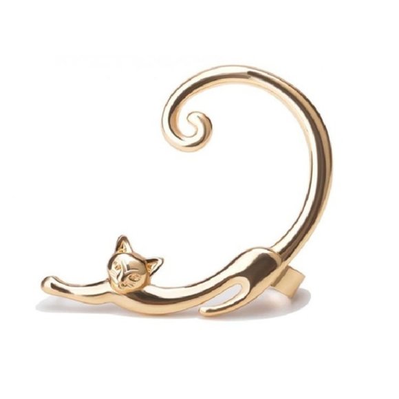 Cat Clip On Earrings Ear Cuff Earrings  Ear Wrap POS111 - Picture 1 of 5